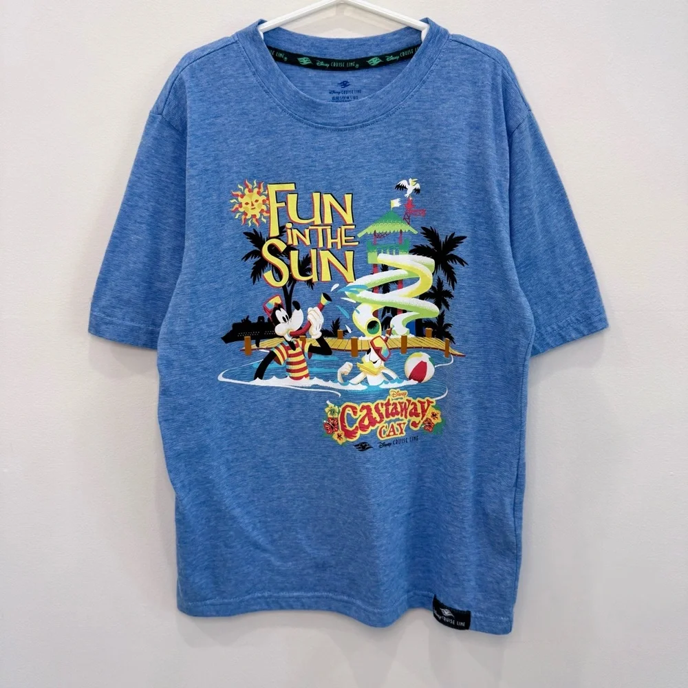 Disney Cruise Line Castaway Cay Exclusive Kids Fun In The Sun Shirt Size Small
